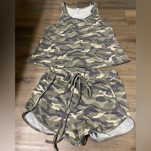 Camo short and tank Pajama Set.
